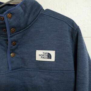 The North Face Men’s Sherpa Patrol 1/4 Snap Pullover in Navy Charcoal Size L